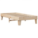 vidaXL Cadru de pat fără saltea, 75x190 cm, lemn masiv de pin