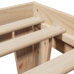 vidaXL Cadru de pat fără saltea, 75x190 cm, lemn masiv de pin