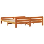 vidaXL Cadru de pat fără saltea, maro ceruit 180x200 cm lemn masiv pin vidaXL Cadru de pat fără saltea, maro ceruit 180x200 cm lemn masiv pin