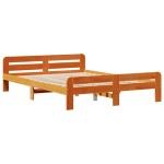 vidaXL Cadru de pat fără saltea, maro ceruit 140x200 cm lemn masiv pin vidaXL Cadru de pat fără saltea, maro ceruit 140x200 cm lemn masiv pin