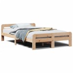 vidaXL Cadru de pat fără saltea, 135x190 cm, lemn masiv de pin vidaXL Cadru de pat fără saltea, 135x190 cm, lemn masiv de pin