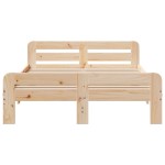 vidaXL Cadru de pat fără saltea, 135x190 cm, lemn masiv de pin vidaXL Cadru de pat fără saltea, 135x190 cm, lemn masiv de pin