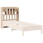 vidaXL Tăblie de pat cu depozitare, 90 cm, lemn masiv de pin