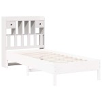 vidaXL Tăblie de pat cu depozitare alb 75 cm lemn masiv de pin