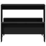 vidaXL Set masă și bănci de bucătărie, 3 piese, negru, lemn prelucrat vidaXL Set masă și bănci de bucătărie, 3 piese, negru, lemn prelucrat