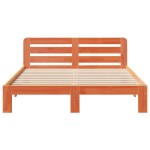 vidaXL Cadru de pat fără saltea, maro ceruit 140x200 cm lemn masiv pin vidaXL Cadru de pat fără saltea, maro ceruit 140x200 cm lemn masiv pin