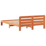 vidaXL Cadru de pat fără saltea, maro ceruit 140x200 cm lemn masiv pin vidaXL Cadru de pat fără saltea, maro ceruit 140x200 cm lemn masiv pin