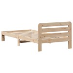 vidaXL Cadru de pat fără saltea, 75x190 cm, lemn masiv de pin