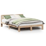 vidaXL Cadru de pat fără saltea, 140x190 cm, lemn masiv de pin vidaXL Cadru de pat fără saltea, 140x190 cm, lemn masiv de pin