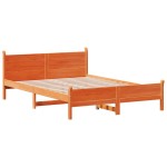 vidaXL Cadru de pat fără saltea, maro ceruit 140x200 cm lemn masiv pin vidaXL Cadru de pat fără saltea, maro ceruit 140x200 cm lemn masiv pin