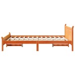 vidaXL Cadru de pat fără saltea, maro ceruit 140x200 cm lemn masiv pin vidaXL Cadru de pat fără saltea, maro ceruit 140x200 cm lemn masiv pin