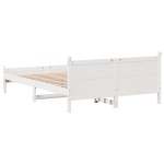 vidaXL Cadru de pat fără saltea, alb, 120x200 cm, lemn masiv pin vidaXL Cadru de pat fără saltea, alb, 120x200 cm, lemn masiv pin