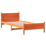 vidaXL Pat de zi fără saltea, maro ceruit, 90x200 cm, lemn masiv pin