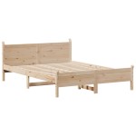 vidaXL Cadru de pat fără saltea, 135x190 cm, lemn masiv de pin vidaXL Cadru de pat fără saltea, 135x190 cm, lemn masiv de pin