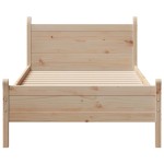 vidaXL Cadru de pat fără saltea, 75x190 cm, lemn masiv de pin