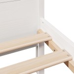 vidaXL Cadru de pat fără saltea, alb, 75x190 cm, lemn masiv de pin