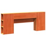 vidaXL Tăblie de pat cu depozitare maro ceruit, 200 cm, lemn masiv pin