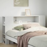 vidaXL Tăblie de pat cu depozitare alb 160 cm lemn masiv de pin
