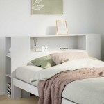 vidaXL Tăblie de pat cu depozitare alb 150 cm lemn masiv de pin
