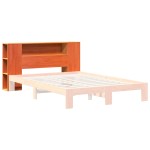 vidaXL Tăblie de pat cu depozitare maro ceruit, 150 cm, lemn masiv pin