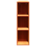 vidaXL Tăblie de pat cu depozitare maro ceruit, 135 cm, lemn masiv pin
