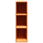 vidaXL Tăblie de pat cu depozitare maro ceruit, 120 cm, lemn masiv pin