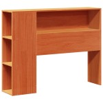 vidaXL Tăblie de pat cu depozitare maro ceruit, 100 cm, lemn masiv pin