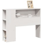vidaXL Tăblie de pat cu depozitare alb 75 cm lemn masiv de pin