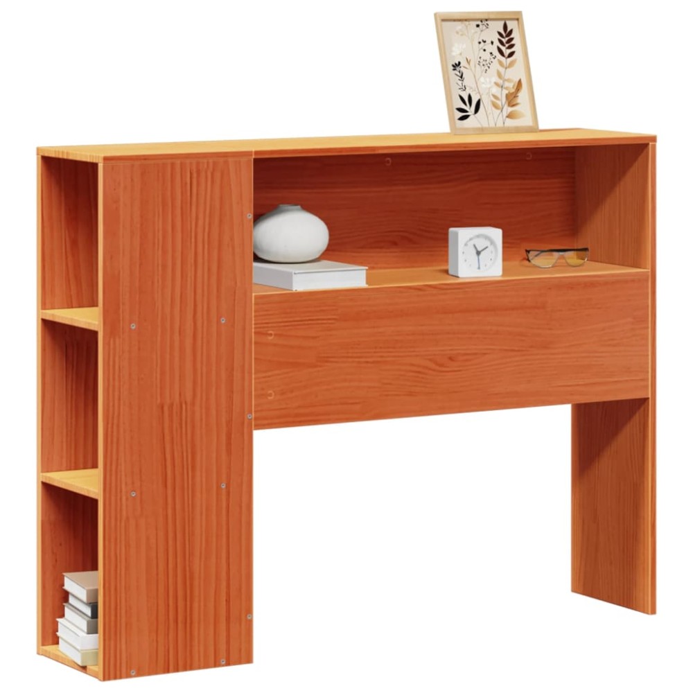 vidaXL Tăblie de pat cu depozitare maro ceruit, 75 cm, lemn masiv pin