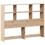vidaXL Tăblie de pat cu depozitare, 150 cm, lemn masiv de pin
