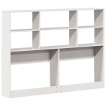 vidaXL Tăblie de pat cu depozitare alb 120 cm lemn masiv de pin