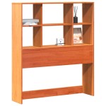 vidaXL Tăblie de pat cu depozitare maro ceruit, 100 cm, lemn masiv pin