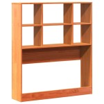 vidaXL Tăblie de pat cu depozitare maro ceruit, 100 cm, lemn masiv pin