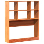 vidaXL Tăblie de pat cu depozitare maro ceruit, 90 cm, lemn masiv pin