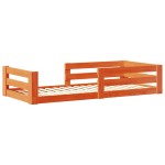 vidaXL Cadru de pat fără saltea maro ceruit 80x200 cm lemn masiv pin