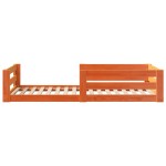 vidaXL Cadru de pat fără saltea maro ceruit 80x200 cm lemn masiv pin