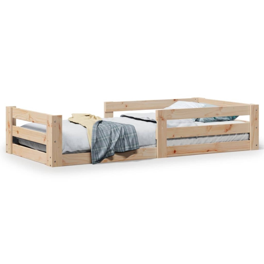 vidaXL Cadru de pat fără saltea 70x140 cm lemn masiv pin