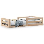 vidaXL Cadru de pat fără saltea 70x140 cm lemn masiv pin vidaXL Cadru de pat fără saltea 70x140 cm lemn masiv pin