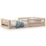 vidaXL Cadru de pat fără saltea 80x160 cm lemn masiv de pin
