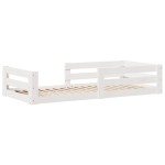 vidaXL Cadru de pat fără saltea alb 80x160 cm lemn masiv de pin