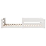 vidaXL Cadru de pat fără saltea alb 80x160 cm lemn masiv de pin