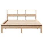 vidaXL Pat cu bibliotecă fără saltea, 120x200 cm, lemn masiv de pin vidaXL Pat cu bibliotecă fără saltea, 120x200 cm, lemn masiv de pin