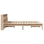 vidaXL Pat cu bibliotecă fără saltea, 120x200 cm, lemn masiv de pin vidaXL Pat cu bibliotecă fără saltea, 120x200 cm, lemn masiv de pin