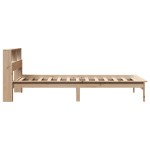 vidaXL Pat cu bibliotecă fără saltea, 90x200 cm, lemn masiv pin vidaXL Pat cu bibliotecă fără saltea, 90x200 cm, lemn masiv pin