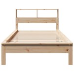 vidaXL Pat cu bibliotecă fără saltea, 90x190 cm, lemn masiv de pin vidaXL Pat cu bibliotecă fără saltea, 90x190 cm, lemn masiv de pin