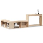 vidaXL Noptieră cu birou, 232x122x75 cm lemn masiv de pin vidaXL Noptieră cu birou, 232x122x75 cm lemn masiv de pin