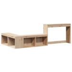 vidaXL Noptieră cu birou, 232x122x75 cm lemn masiv de pin vidaXL Noptieră cu birou, 232x122x75 cm lemn masiv de pin