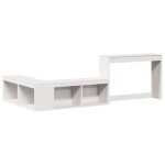 vidaXL Noptieră cu birou, alb, 232x122x75 cm lemn masiv de pin vidaXL Noptieră cu birou, alb, 232x122x75 cm lemn masiv de pin