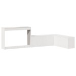 vidaXL Noptieră cu birou, alb, 232x122x75 cm lemn masiv de pin vidaXL Noptieră cu birou, alb, 232x122x75 cm lemn masiv de pin