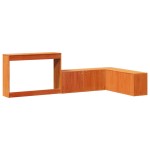 vidaXL Noptieră cu birou, maro ceruit, 222x122x75 cm lemn masiv de pin vidaXL Noptieră cu birou, maro ceruit, 222x122x75 cm lemn masiv de pin